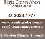 Advogado Correspondente Jurídico: RÉgis Cotrin Abdo