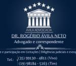 Advogado Correspondente Jurídico: Dr. Rogério Ávila Neto